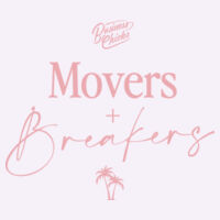 Pink Movers + Breakers logo Design